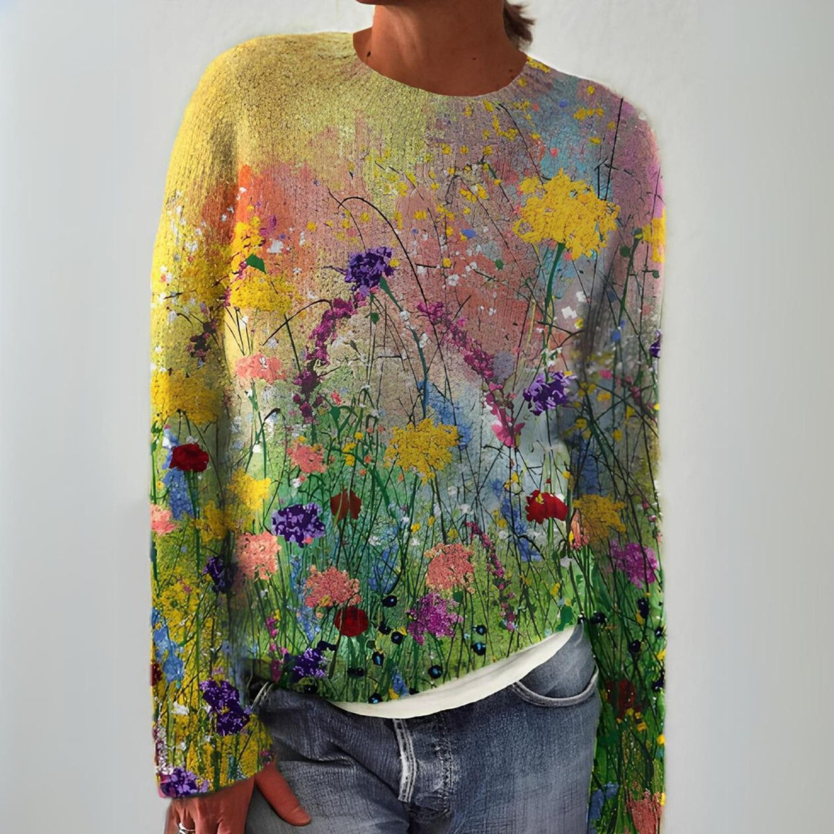 Lieselotte™ | Pullover mit Blumenwiese