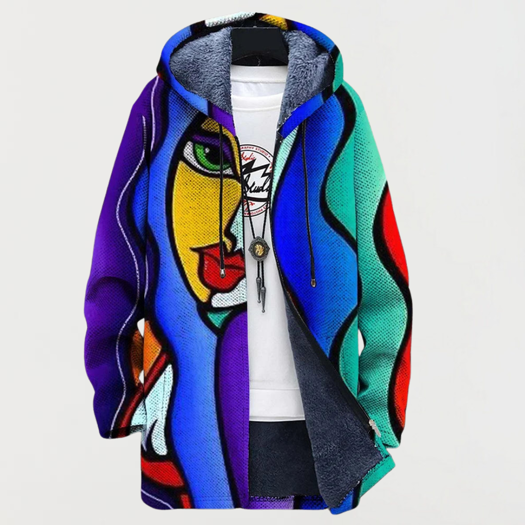 Heidi™ | Kapuzenjacke mit Kunstporträt