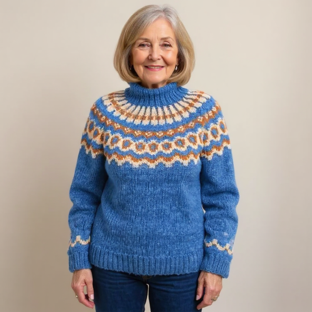Ellinor™ | Rollkragenpullover im Norweger-Muster