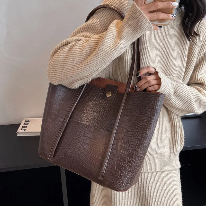 Christina™ | Elegante Veganes Leder Schultertasche