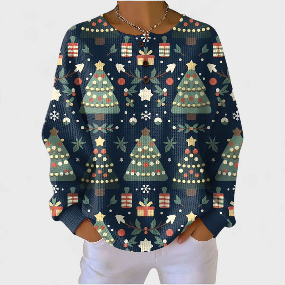 Thekla™ | Pullover mit Weihnachtsbäumen