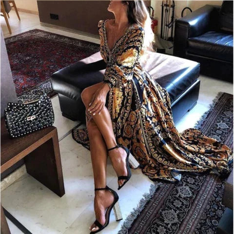 Faye - Boho Bedrucktes Kleid