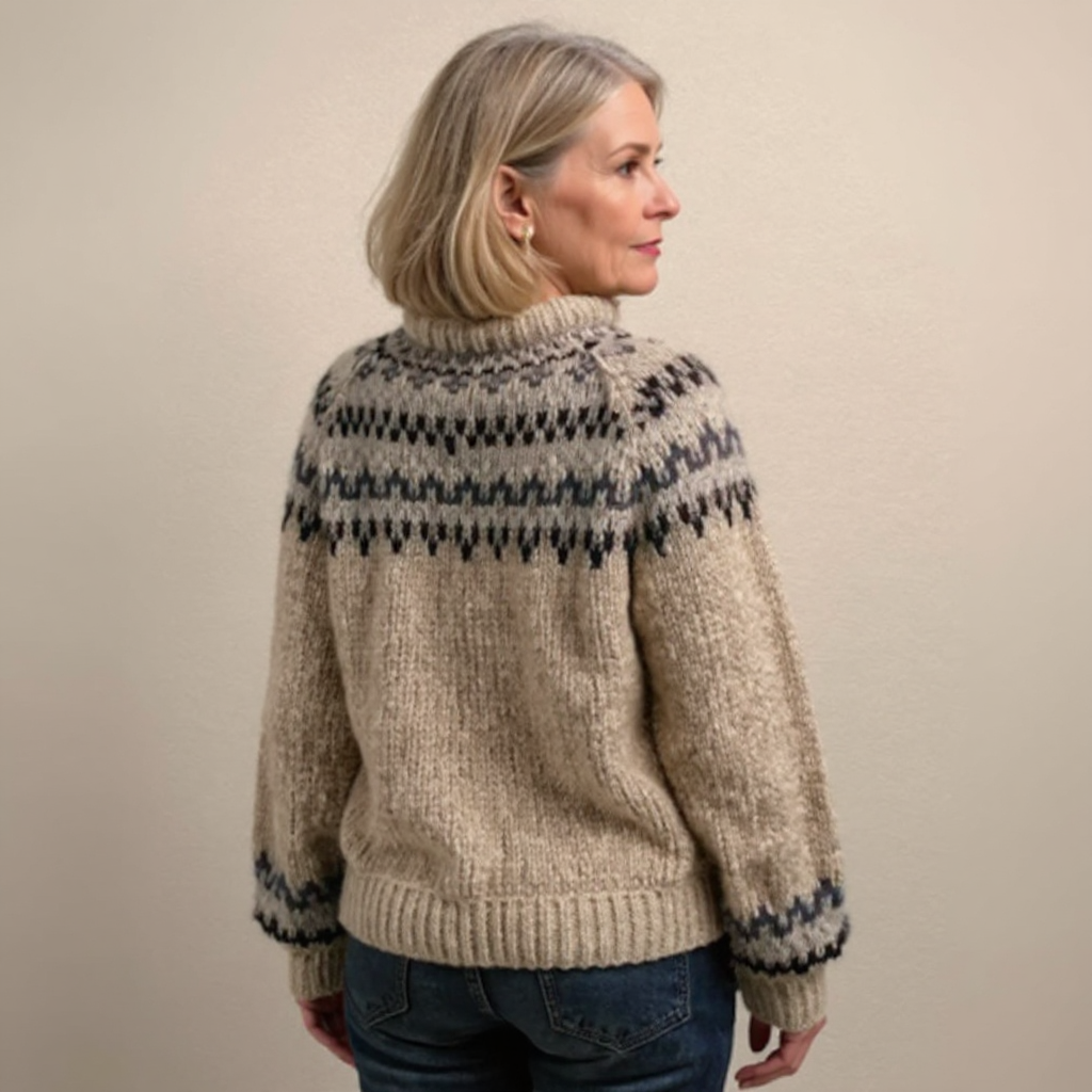 Helma™ | Pullover mit Norwegerpasse in Beige