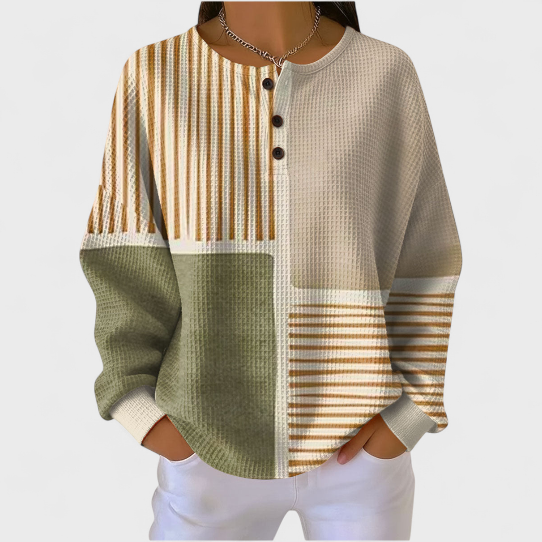 Insa™ | Pullover im Farbblock mit Streifen