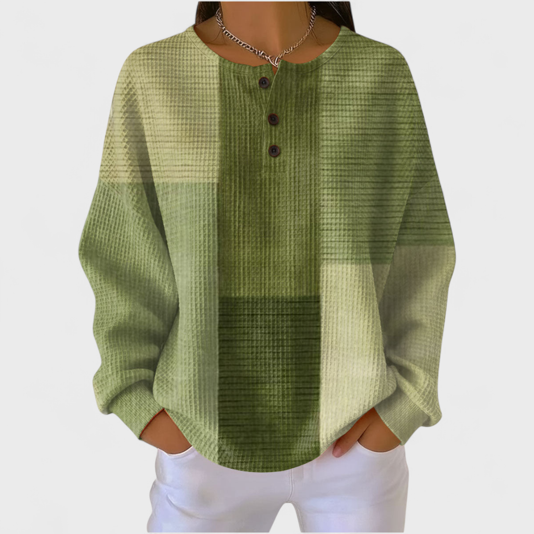 Irene™ | Pullover im Farbblock in Salbei