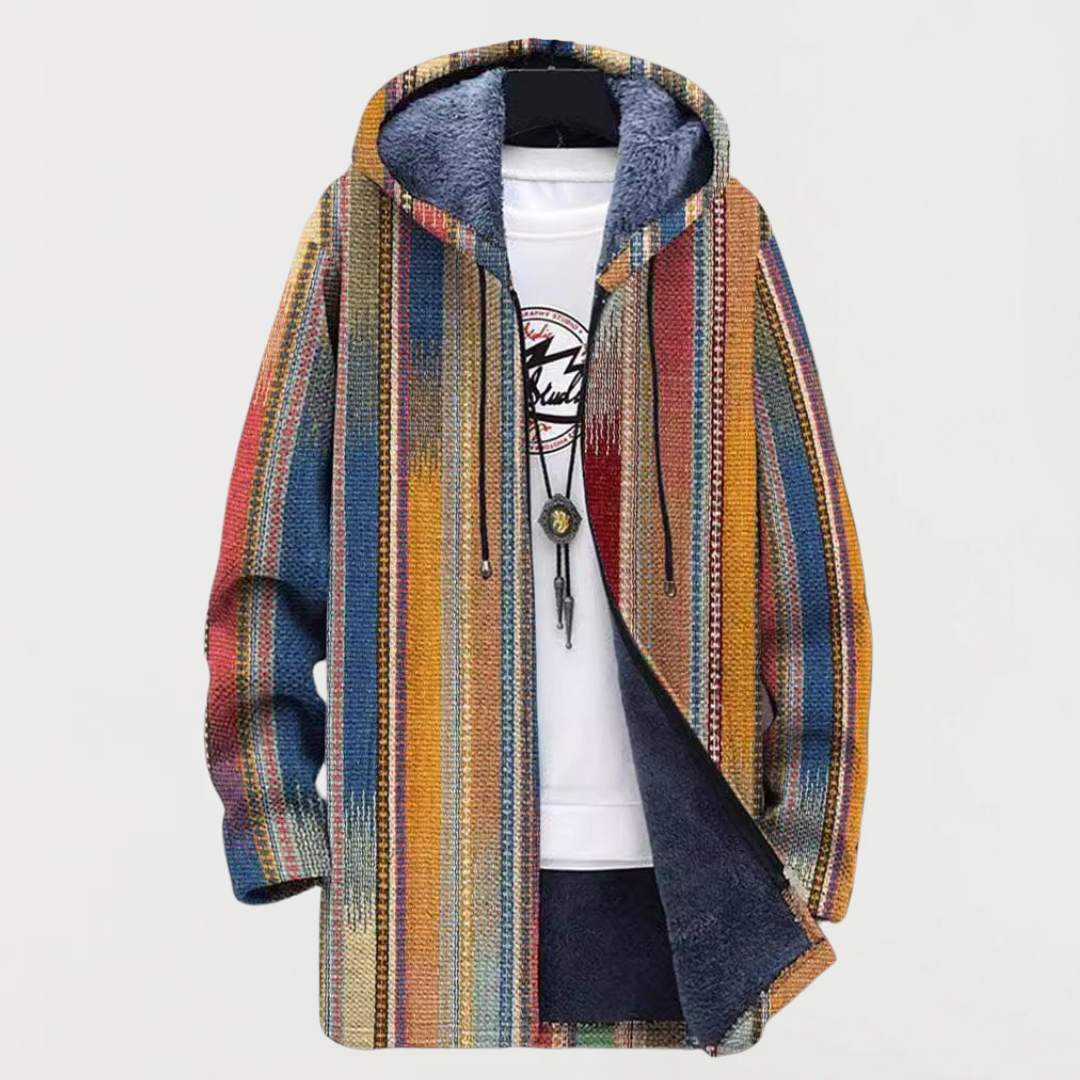 Kerstin™ | Kapuzenjacke mit Streifenmix