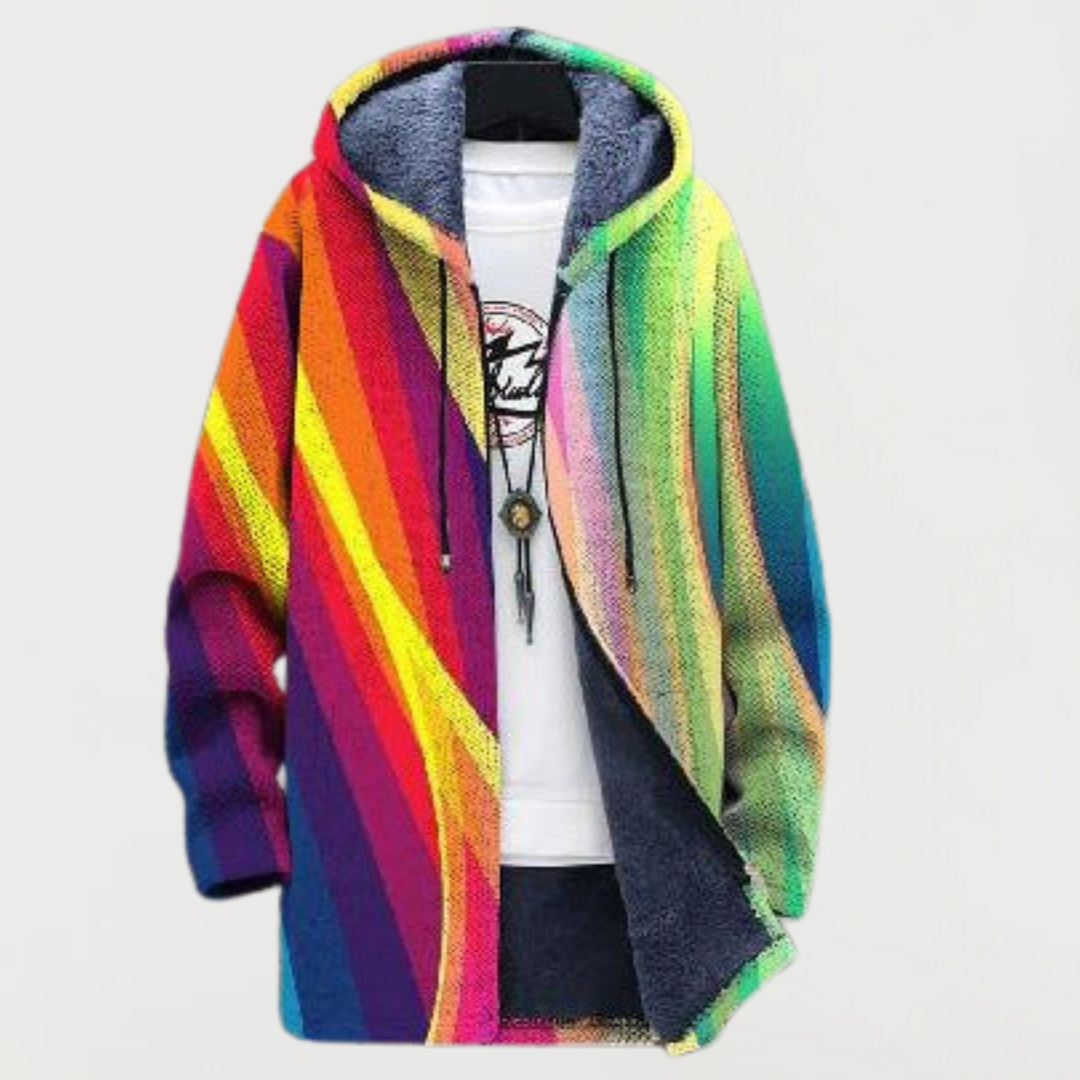 Martina™ | Kapuzenjacke in Regenbogenstreifen