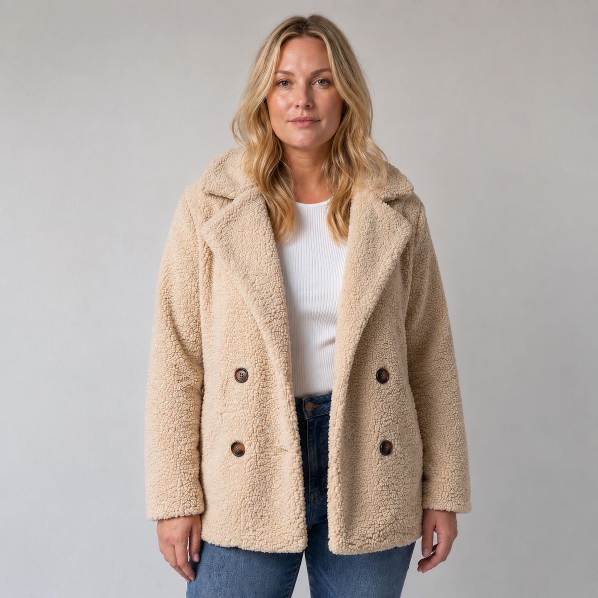 Bianca | Kuschelige Jacke mit Reverskragen