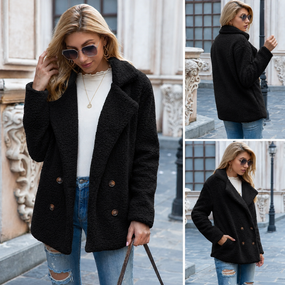 Bianca | Kuschelige Jacke mit Reverskragen