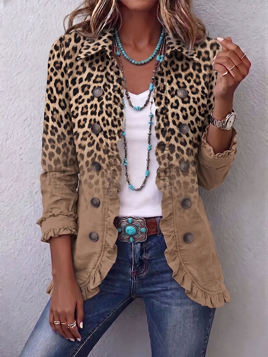 Claudia™ | Leoparden-Blazer mit Karamell-Verlauf